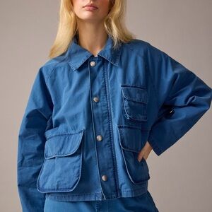 J. Crew Cargo jacket in indigo ripstop cotton